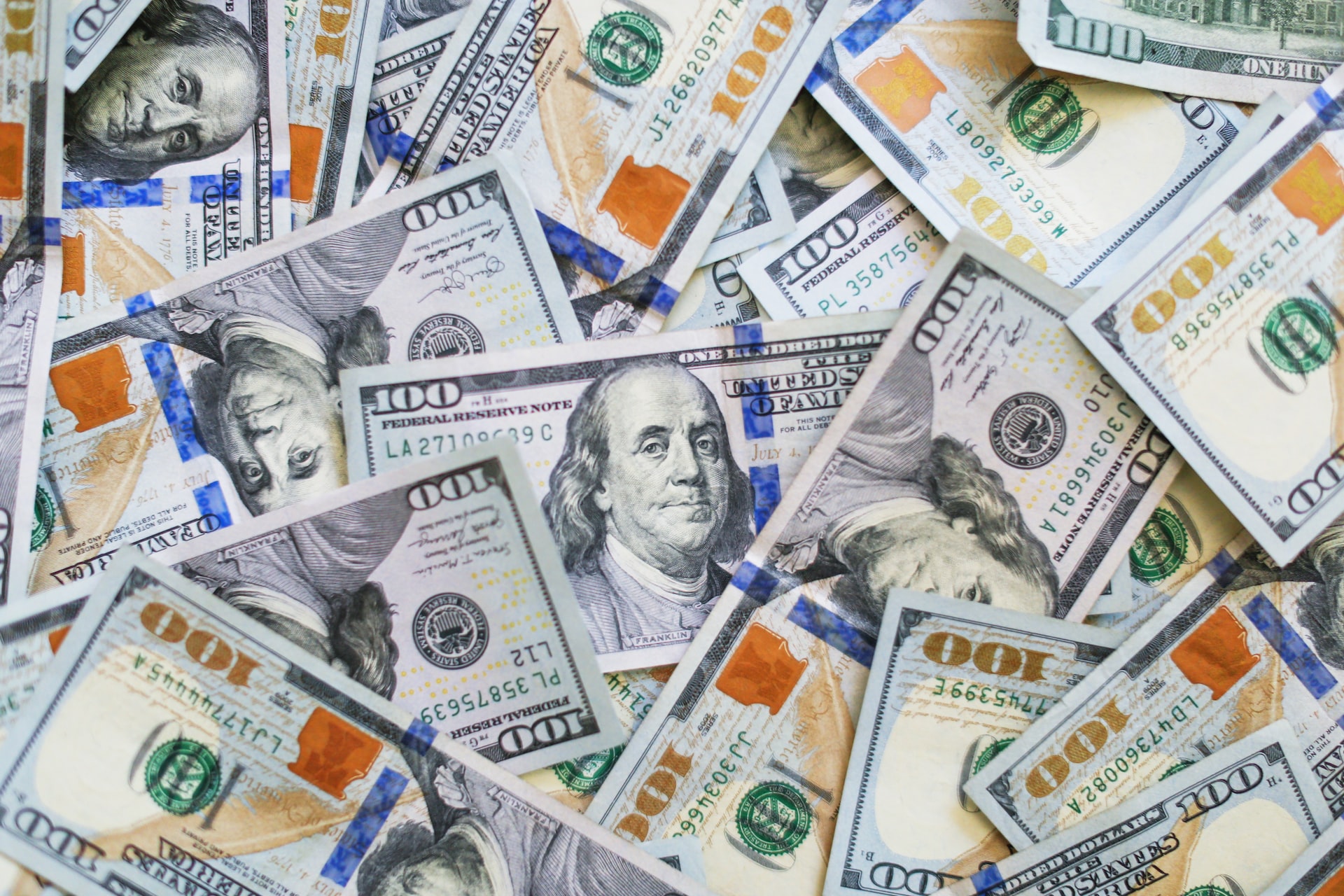 Dollar bills signifying high salary